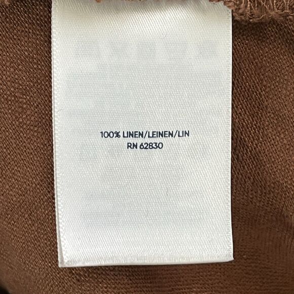 Lands' End Linen Dress 1X Sleeveless Shift Resort Beachy Lagenlook Minimal - Picture 8 of 11